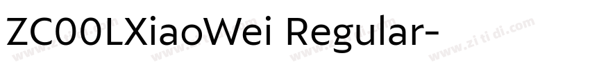 ZC00LXiaoWei Regular字体转换